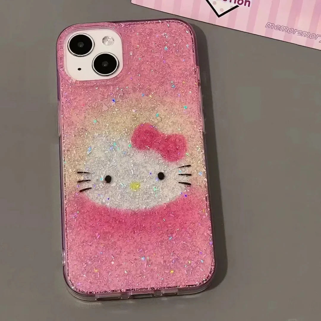 Ombre Glitter Candy Kitty Case